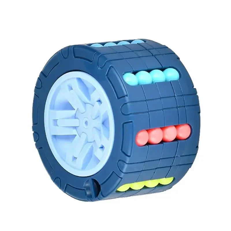 3D Cylinder Cube Magical Bean Gyro – Rotating Slide Puzzle Toy for Kids - Kidz Garage