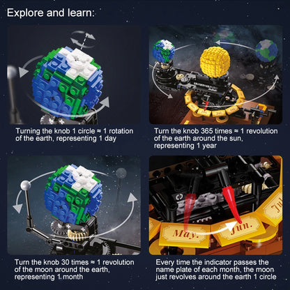 865PCS DIY Solar System Model Building Blocks – Earth, Moon & Sun Educational Science Kit - Kidz Garage