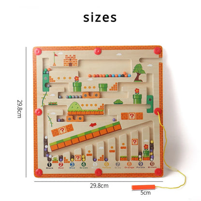 Montessori Magnetic Color & Number Maze – Educational Wooden Puzzle Toy for Kids - Kidz Garage