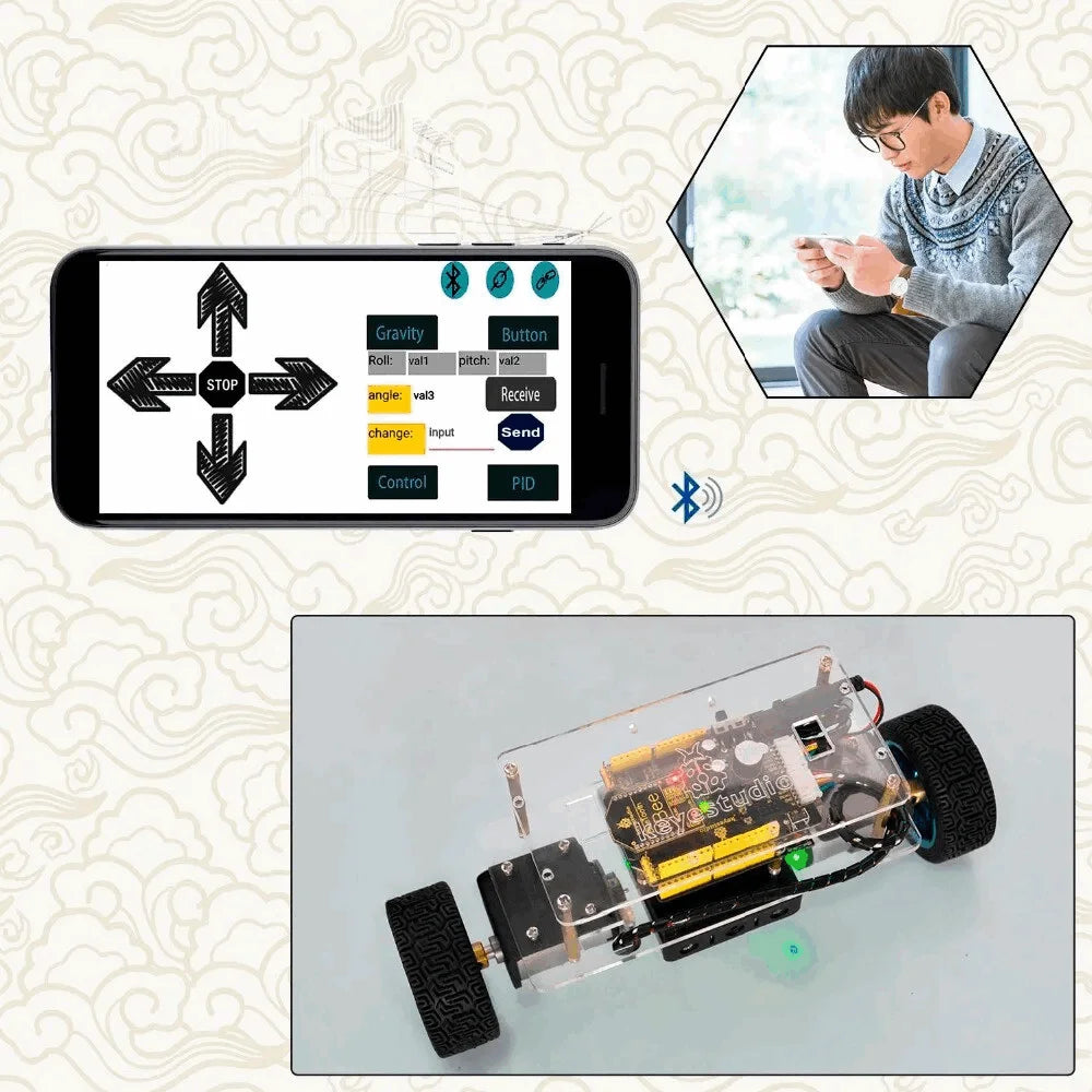Self-Balancing Robot Car Kit for Arduino – STEM DIY Electronics Set with Bluetooth Control, Robotics Programming - Kidz Garage