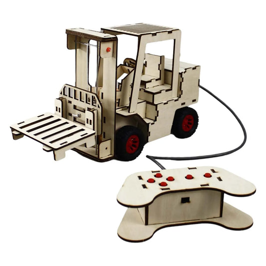 Remote Controlled Forklift Model – DIY Technology & Physics Puzzle Kit - Kidz Garage