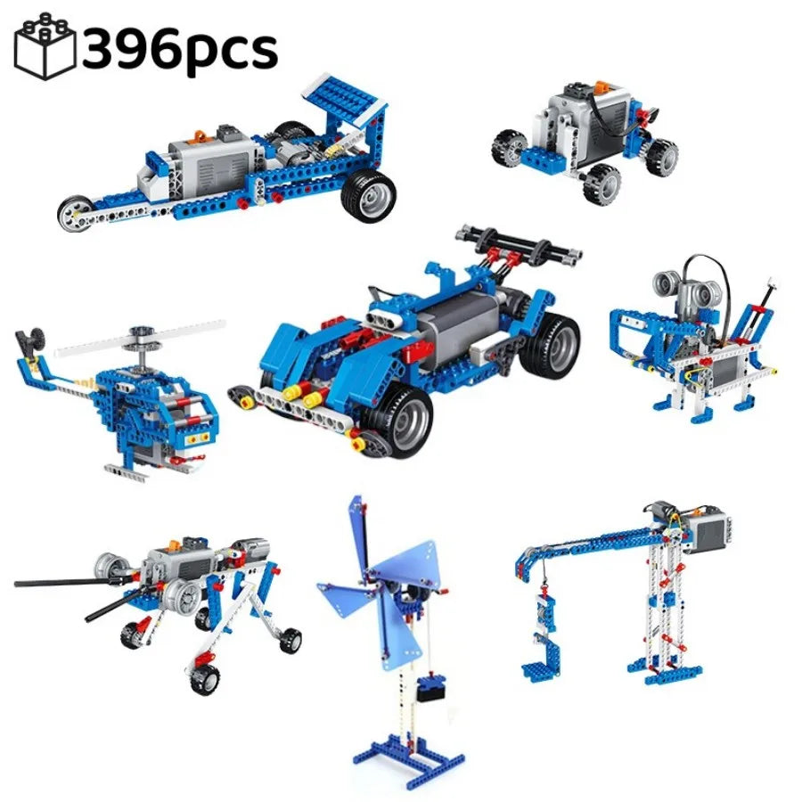 STEM DIY Programming Kit – 396-Piece Educational Building Block Set for Kids - Kidz Garage