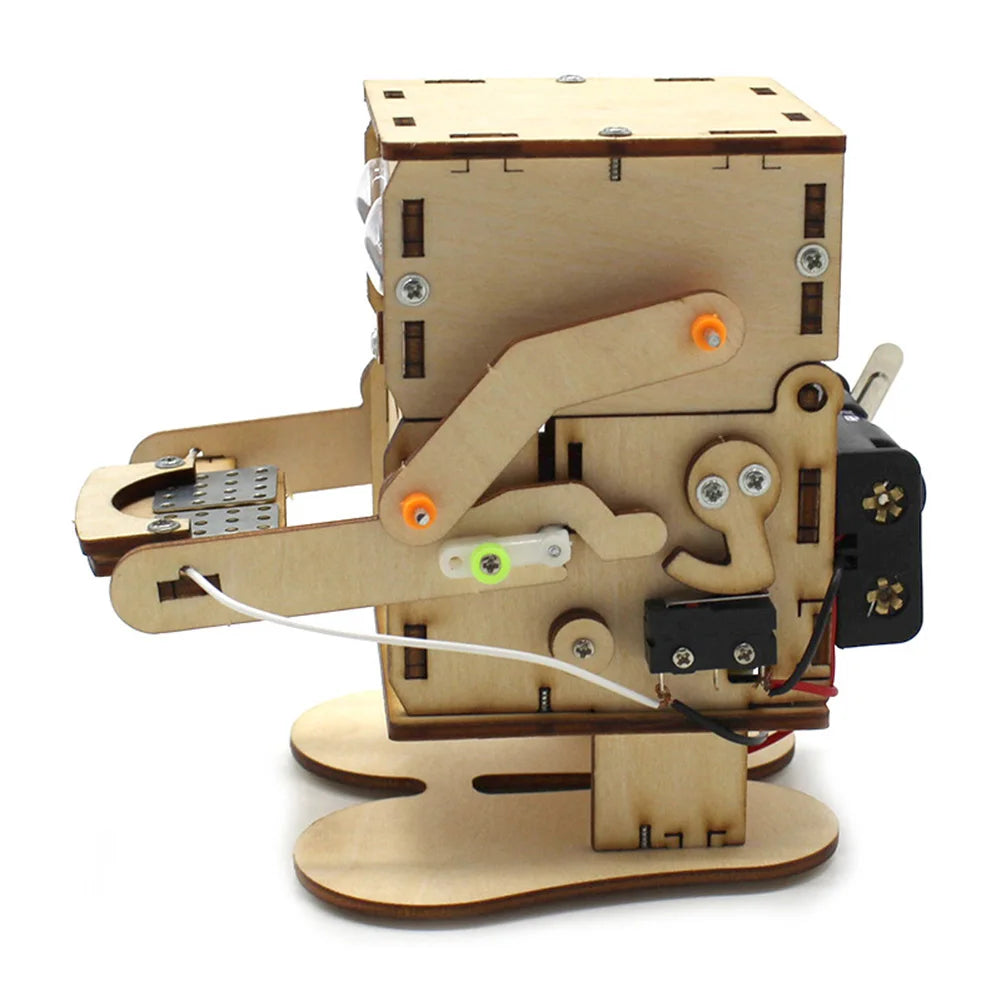 DIY Robot Eating Coin Wooden STEM Kit – Educational Science Project for Kids - Kidz Garage