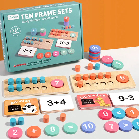 Children’s Wooden Number Board – Montessori Math & Logic Toy - Kidz Garage