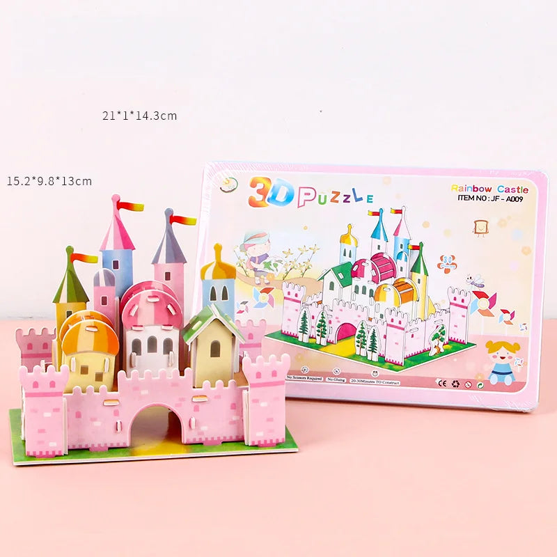 3D DIY Puzzle House STEM Craft Kit – Educational Paper Building Toy for Kids & Families - Kidz Garage