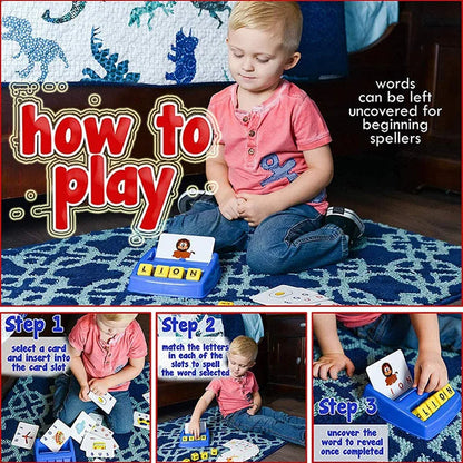 English Spelling Alphabet Toys – Early Education Literacy Game with Cards for Kids - Kidz Garage