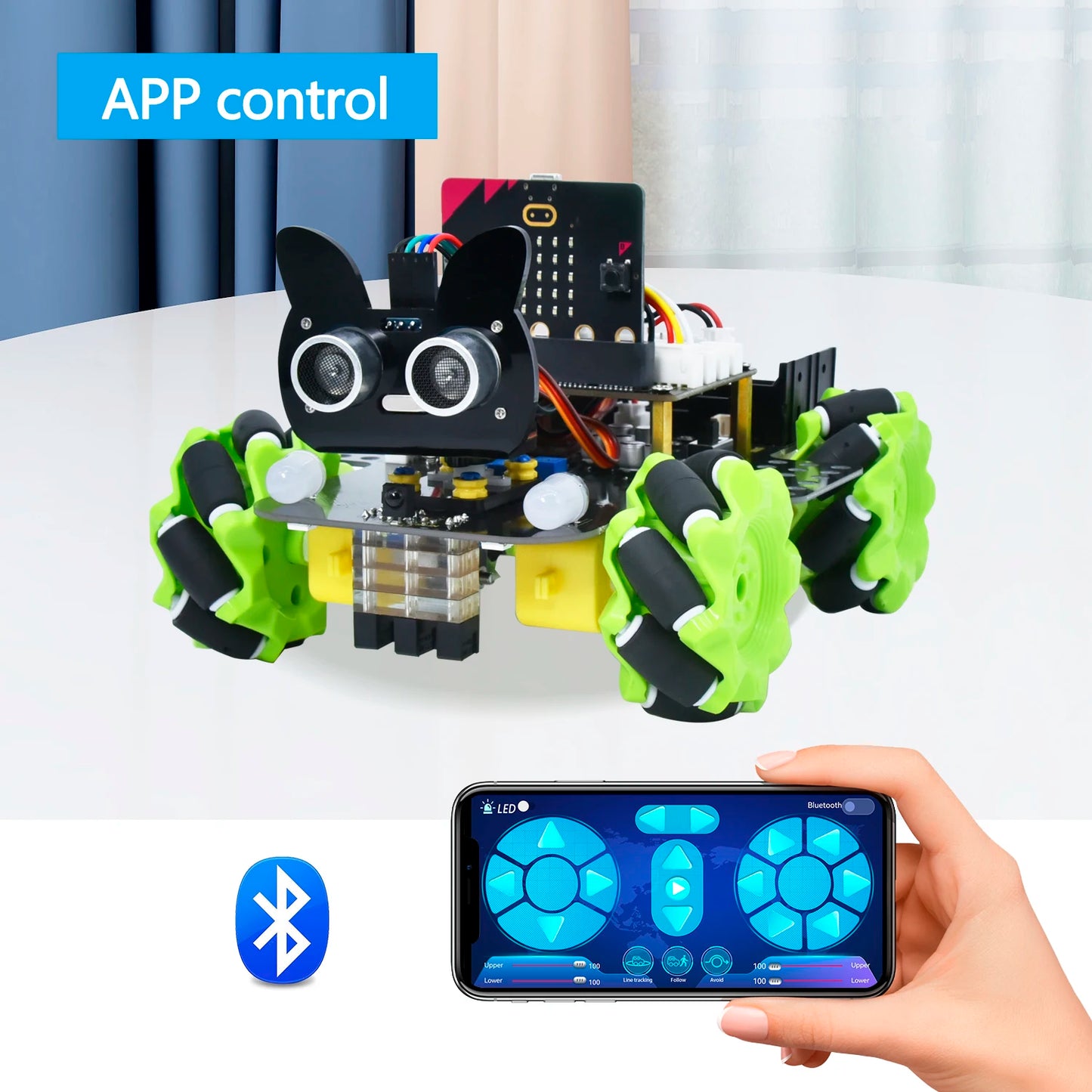 4WD Mecanum Smart Robot Car + 18 Projects – Python & C Programmable STEM Kit - Kidz Garage