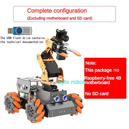 AI Robot Car Kit with Robotic Arm – Open Source  DIY Robot | STEM Coding & AI Education Kit - Kidz Garage