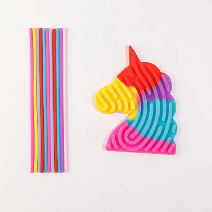 Silicone Sensory Activity Board – Montessori Fidget Toy for Skill Development - Kidz Garage