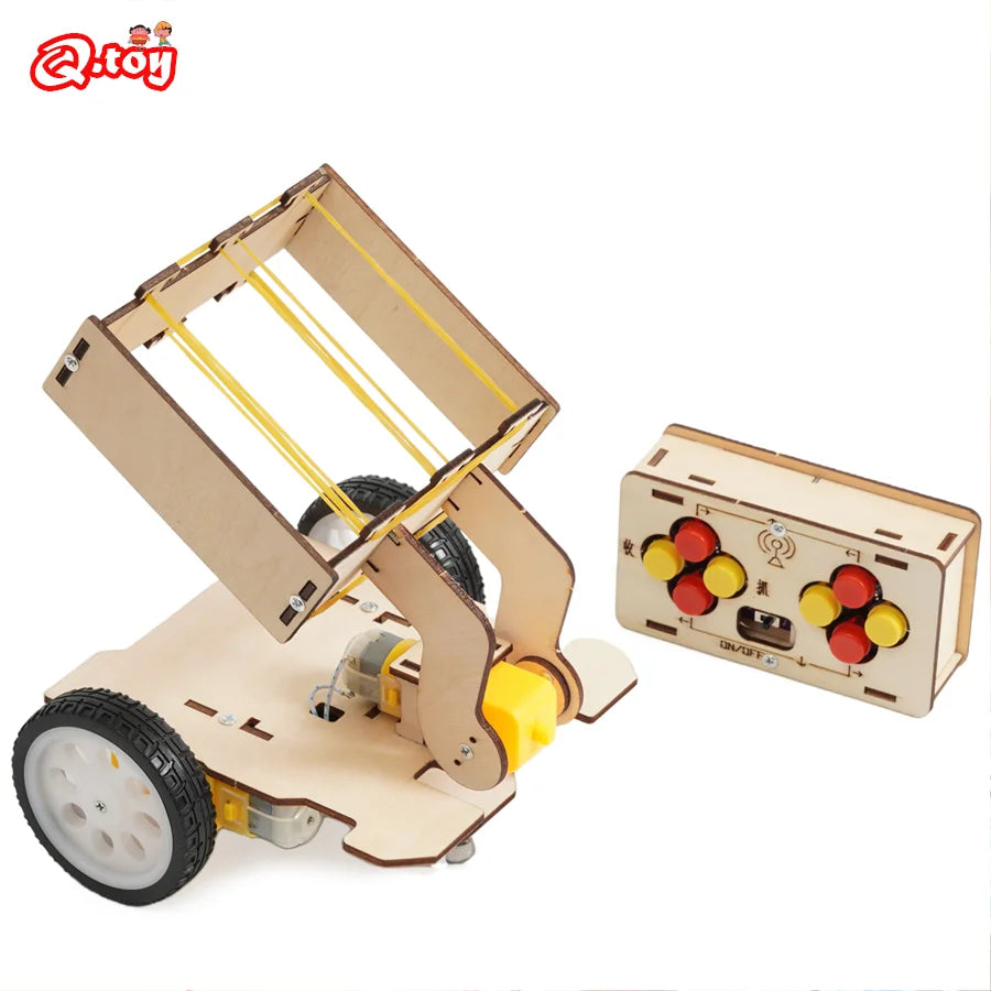 DIY Remote Pick-Up Ball Car Kit – Wooden STEM Science Experiment Toy for Kids - Kidz Garage