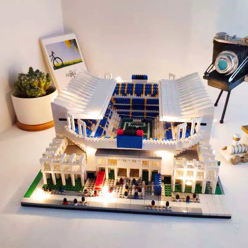 Madrid Style Soccer Stadium Model – Micro Mini Diamond Block Puzzle Set - Kidz Garage