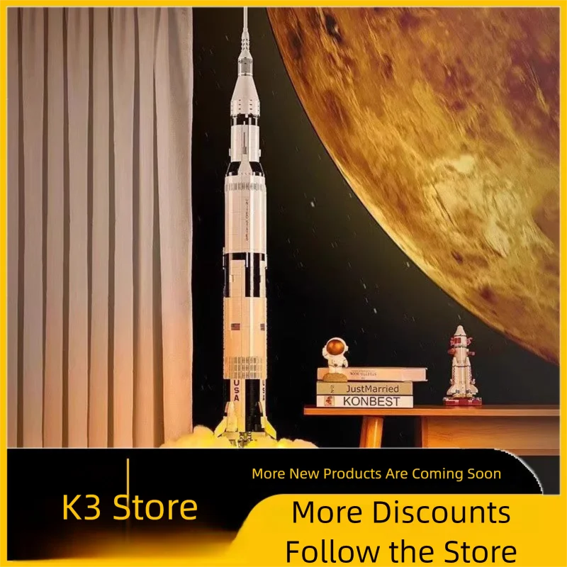900PCS Space Rocket Model Building Blocks – 100cm Educational Toy - Kidz Garage