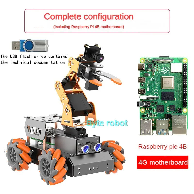 AI Robot Car Kit with Robotic Arm – Open Source  DIY Robot | STEM Coding & AI Education Kit - Kidz Garage