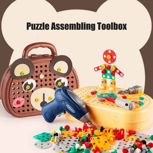 Pretend Play Assembling Toolbox Toy  – Montessori Repair Tool Set for Kids - Kidz Garage