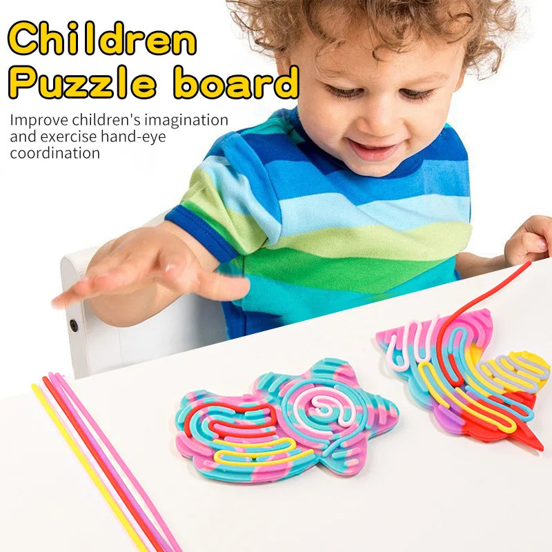 Silicone Sensory Activity Board – Montessori Fidget Toy for Skill Development - Kidz Garage