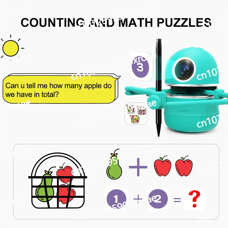 Smart AI Drawing & Math Teaching Robot – Quincy STEM Learning Toy for Kids - Kidz Garage