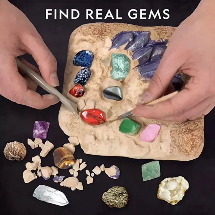 STEM Gemstone Dig Kit – Crystal Mining Educational Toy - Kidz Garage