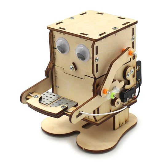 DIY Robot Eating Coin Wooden STEM Kit – Educational Science Project for Kids - Kidz Garage