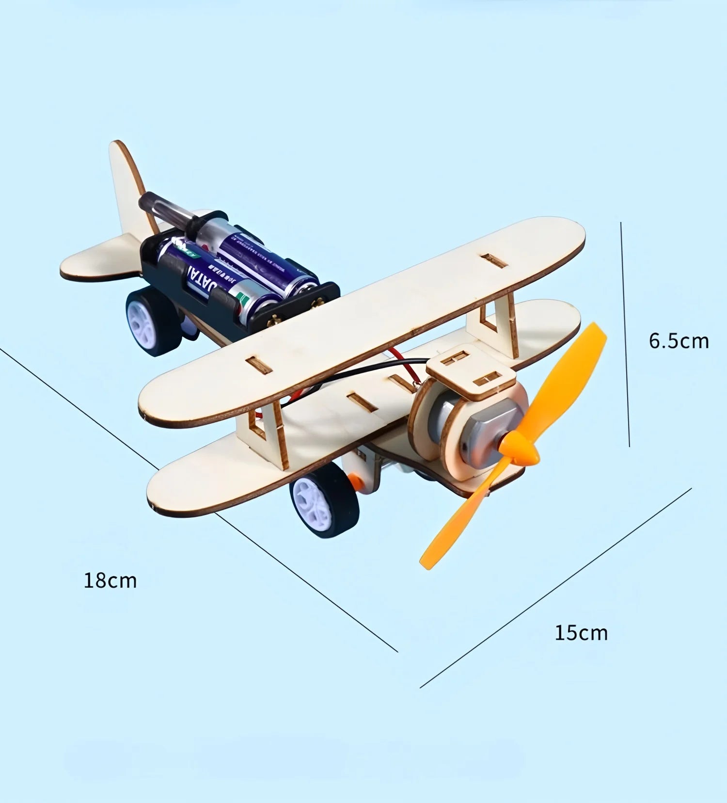 DIY Wooden Airplane Model Kit – 3D Puzzle Educational STEM Toy for Kids - Kidz Garage