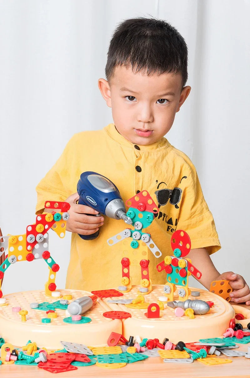 Pretend Play Assembling Toolbox Toy  – Montessori Repair Tool Set for Kids - Kidz Garage